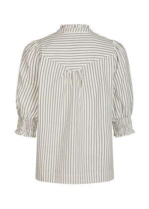 Diana crepe stripe bluse Brown Neo Noir 